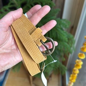 NWT Madewell mustard tan leather belt